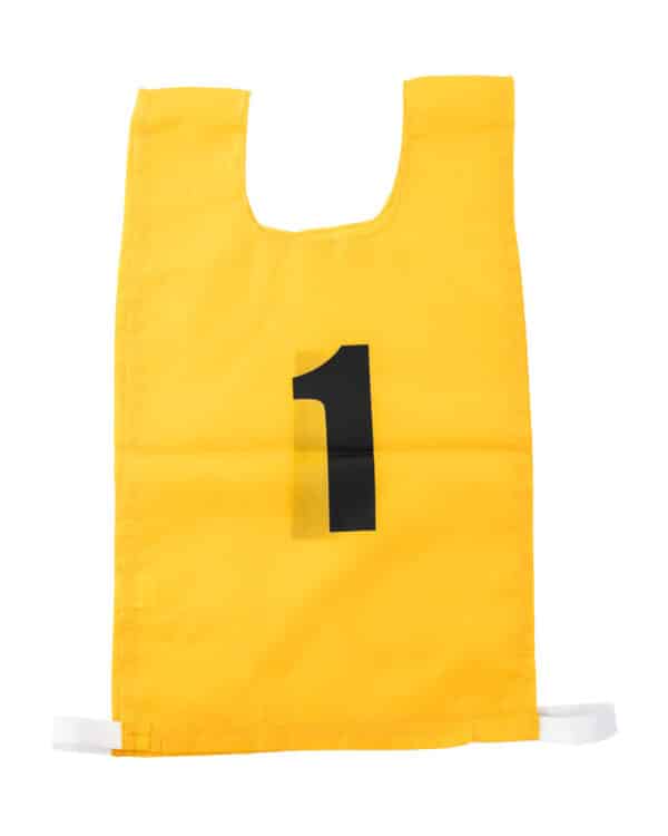 Yellow Numbered Pinnie