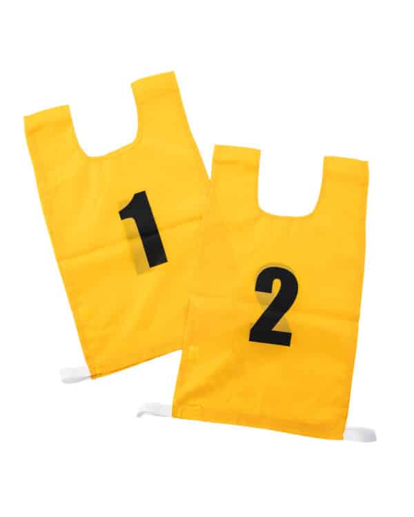 Yellow Numbered Pinnies