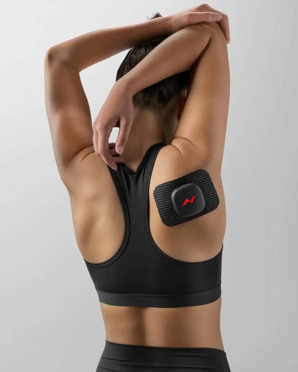 Hyperice Venom Go on deltoid and back muscles